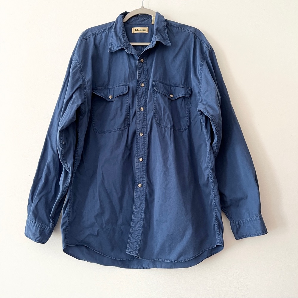 Men’s Vintagr LL Bean Button Down Shirt Size L